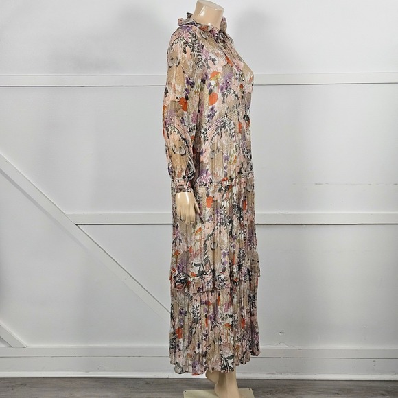 Anthropologie Whimsical The Marais Printed Tiered Chiffon Maxi Dress S - Picture 5 of 9